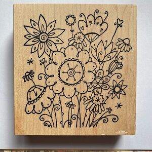 Whimsical Flowers Stamp by  « Serendipity »